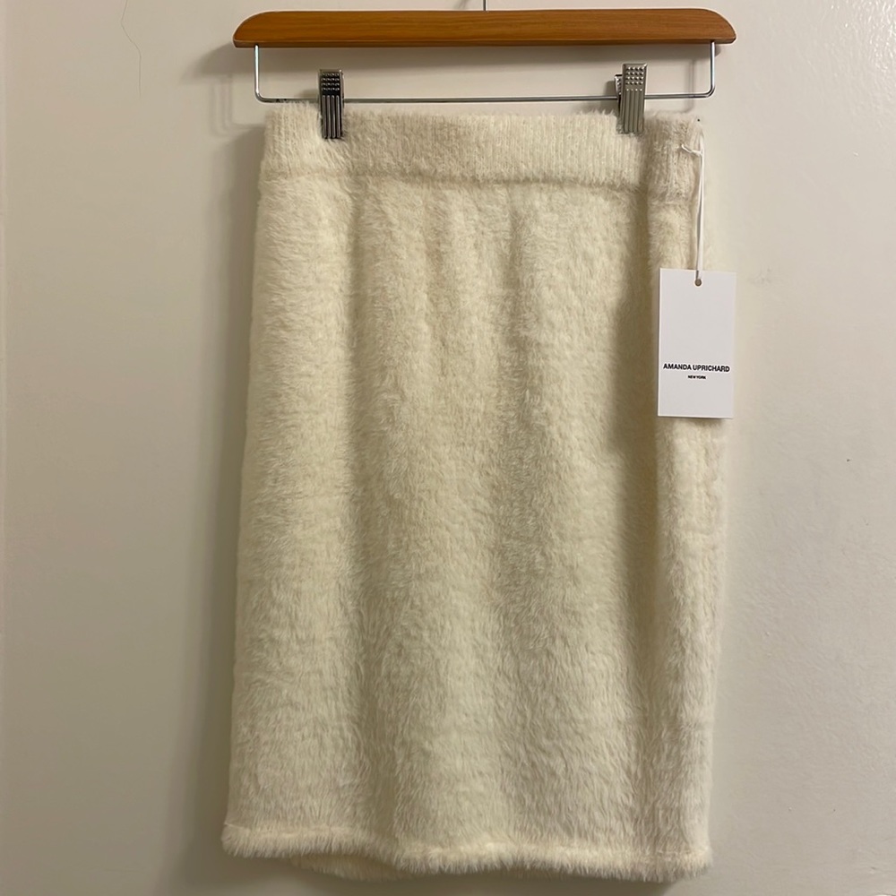 Amanda Uprichard designer skirt in Ivory